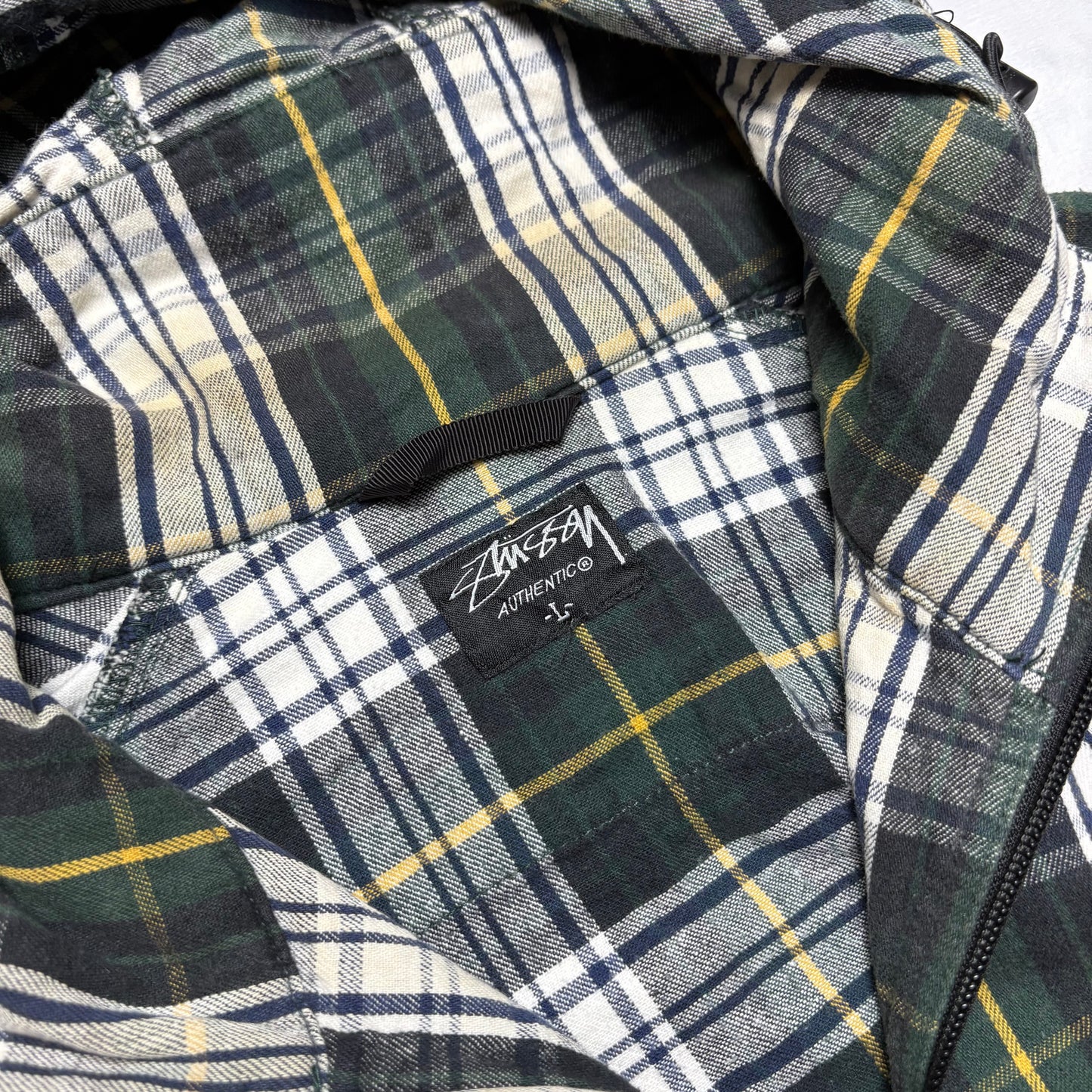 Stüssy plaid zip-up jacket (L)