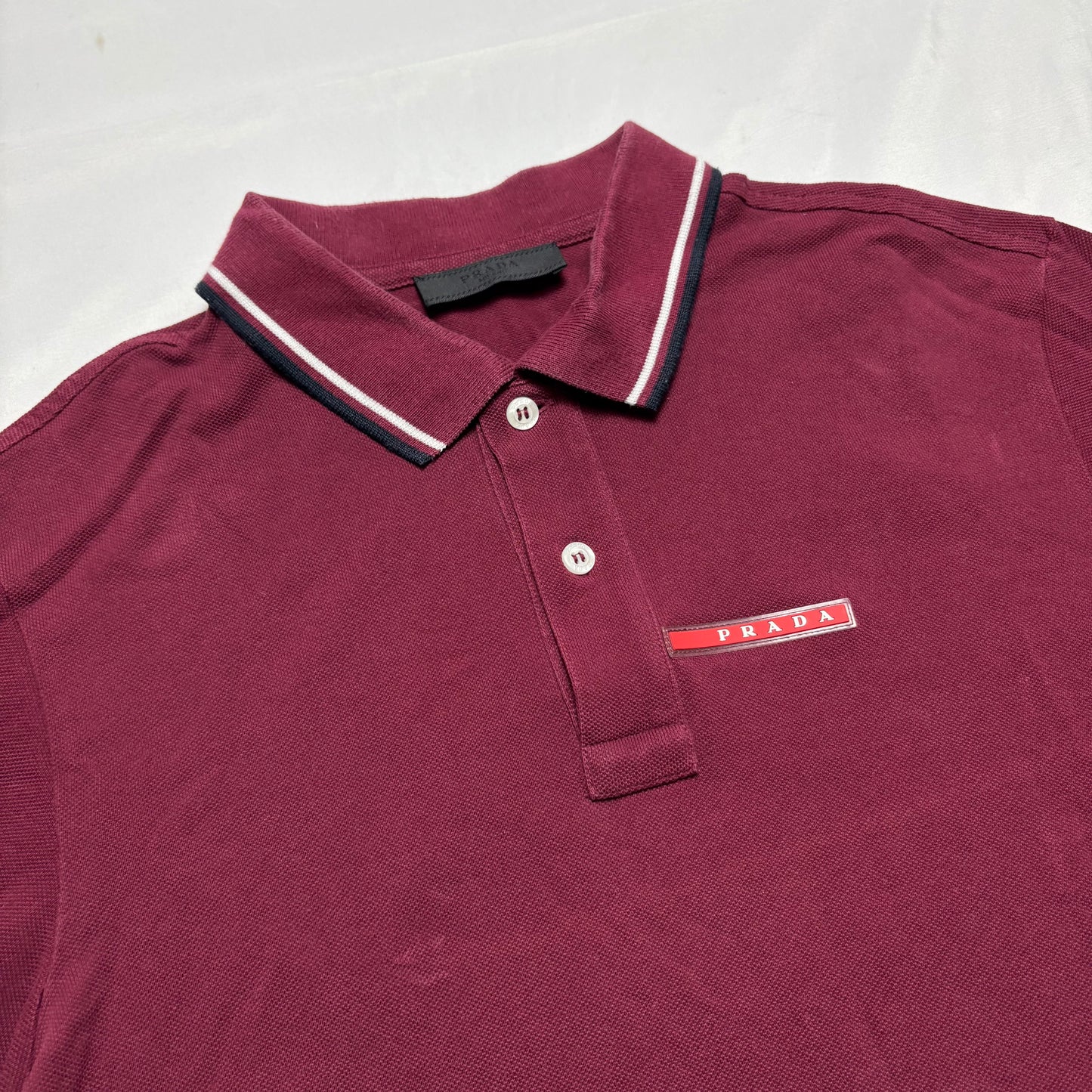 Prada Burgundy Polo Shirt (M)
