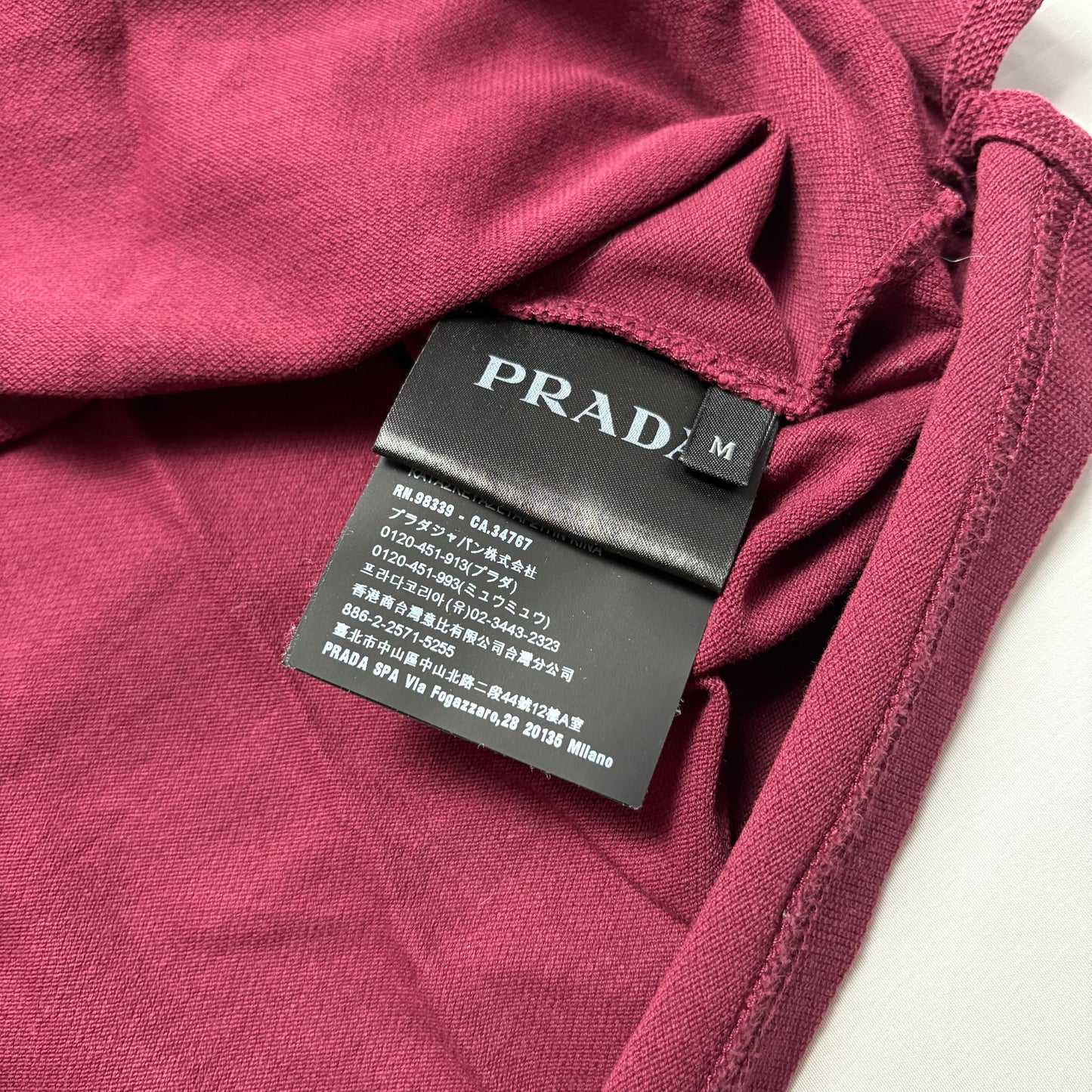 Prada Burgundy Polo Shirt (M)