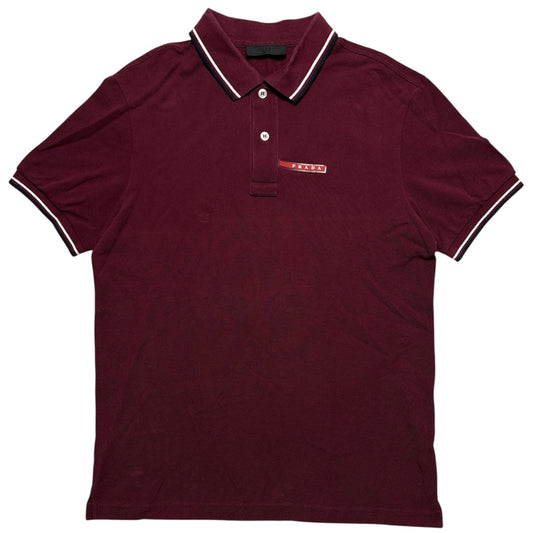 Prada Burgundy Polo Shirt (M)