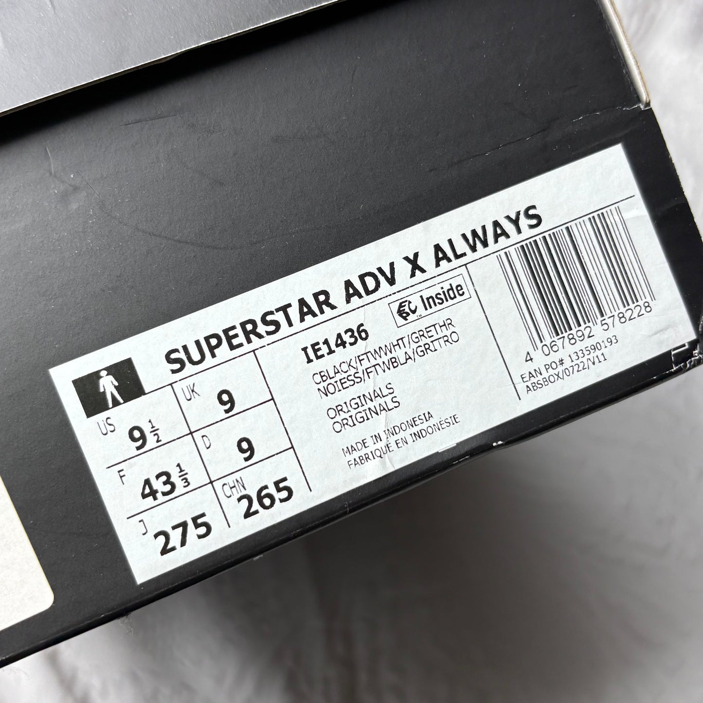 Always x Adidas Superstar (UK9)